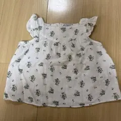 PETIT BATEAU 花柄フリル袖トップス 104cm