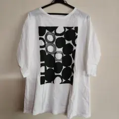 merci ドット半袖Tシャツ (ホワイト✕ドット) フレンチブリュ - メルカリ