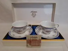 ノリタケ　Noritakeティーカップ&ソーサー2客セット　花柄金彩新品未使用