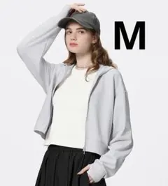 UVカット フルジップパーカー ライトグレー　women Mサイズ