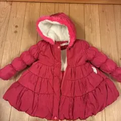 フリル付きコート 7号 ピンク