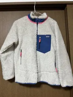 Patagonia フリースジャケット XL クリーム色/ピンク