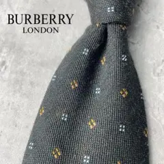 美品 BURBERRY LONDON ジャガード スクエアドット柄 ネクタイ