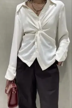 MOUSSY ツイスト ブラウス