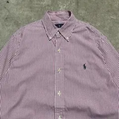 Ralph Lauren 랄프로렌 ストライプ 長袖シャツ パープル