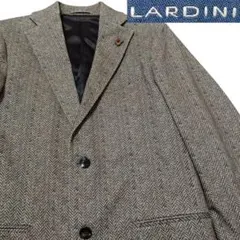 J5218 美品 ラルディーニ ヘリンボーン ストレッチニットジャケット 緑