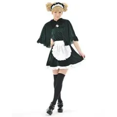 文化祭やイベントなどにぜひ❣️メイド服 コスプレ　衣装　ダークグリーン