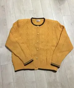 お値下げ　手編み風　昭和レトロ　ヴィンテージ　ニット　カーディガン