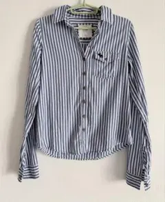 Abercrombie & Fitchアバクロ ストライプシャツXS 綿100%