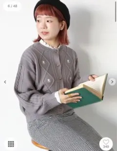エヘカソポ　ehka sopo　SM2　サマンサモスモス　花柄刺繍カーディガンのサムネイル