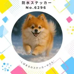 【送料無料❣️】ポメラニアン防水ステッカー 雪
