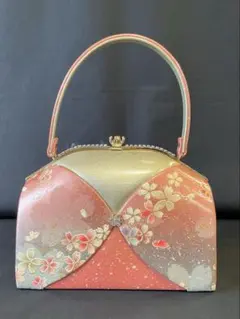 アンズルーム☆2WAY☆着物 帯☆がま口バッグ☆ハンドバッグ☆ショルダ 