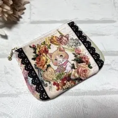 ミニポーチ マイリトルテイラー ジョリーフルール 白ベースりす柄