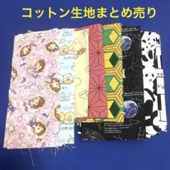 人気キャラ生地 はぎれセット まとめ売り ハンドメイド素材　ディズニー　鬼滅