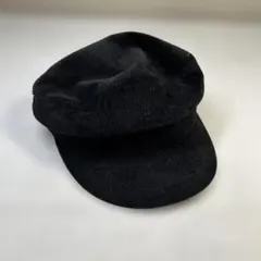 ブラック コーデュロイ キャスケット