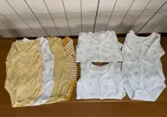 赤ちゃん肌着　長袖　ロンパース60×4  前開き70×3  7着セット