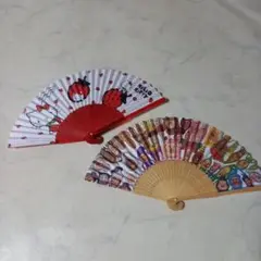 ハローキティイチゴデザイン扇子セット
