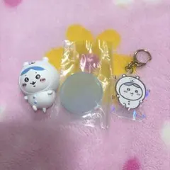 ちいかわ　ナガノマーケット ハチワレ フィギュア　ラメアクリルキーホルダー