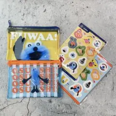 スンスン　スシローコラボ　ポーチとシール　2点セット