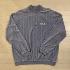 POLAR VELOUR ZIP NECK SWEAT L