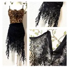 社交ダンス★新作★パーティー★レッスン★巻きスカート★シースルーレース