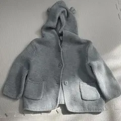 フード付きニットアウター