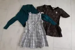 再値下げ　VIVAYOUBeBe a.v.v 　ガールズ　カーデジャンスカワンピ