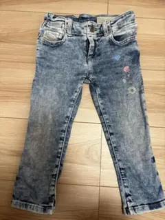 DIESEL 24M/90cm デニムブルー スリムフィットパンツ