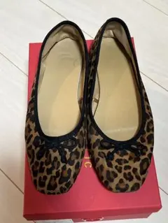 ヒョウ柄・ホワイト バレエシューズセット