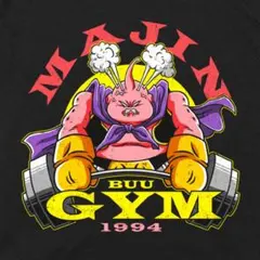 【Tシャツ】　MAJIN BUU GYM　魔人ブウ　ゴールドジム　ブラックXL