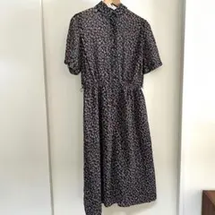 ミスオンワード　小花柄ワンピース　半袖　レトロ　9号