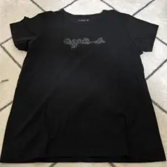 agnès b. ブラック 半袖Tシャツ T2