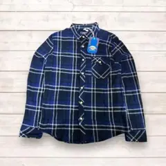 新品　NATIVE LOUNGE チェックシャツ ブルー M 綿　長袖　アメカジ