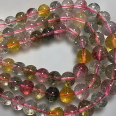 [8211] クラック水晶 カラフル10mm1連 ブレス2本分