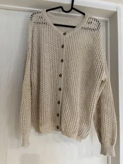 Samansa Mos2 透かし柄前後2WAYニット