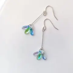 №492　チェコタガーピアスイヤリング　ハンドメイド