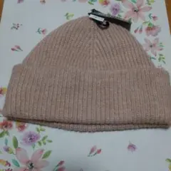 H&M DIVIDED ニット帽 　くすみピンク