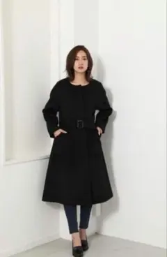 リエンダ　ノーカラーロングコート