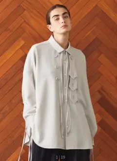 新品タグ付　SHAREEF シャリーフ　長袖シャツ　シャドーストライプ 新品タグ付 SHAREEF シャリーフ 長袖シャツ シャドーストライプ