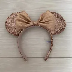 ディズニー ミニーマウス 耳カチューシャ ローズゴールド