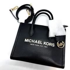 美品　マイケルコース ミレラ ミニ ショルダーバッグ 2way シボ革　レザー黒