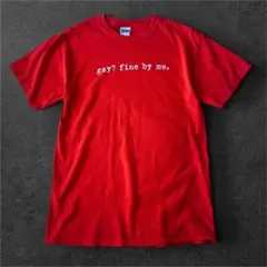 【入手困難】GILDAN ギルダン メッセージTシャツ レッド M 赤 アメカジ