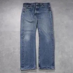 リーバイス501 Levis W34 ブルーデニム 青 古着 ヒゲ 18898