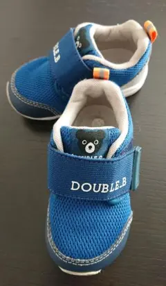 【美品】DOUBLE.B タブルビーベビーシューズ 13.0cm ブルーのサムネイル