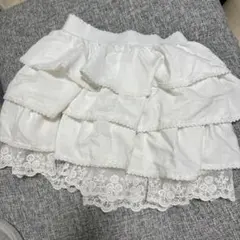 SHEIN ホワイト フレアミニスカート