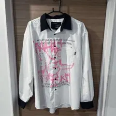 MARK GONZALES ペイントシャツ　白　Lサイズ
