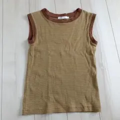 AMERICAN HOLIC ノースリーブ M ブラウン・イエロー