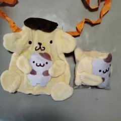 うさぎ×ポムポムプリン　3点セット　ぬいぐるみ　マスコットホルダー　ポシェット うさぎ×ポムポムプリン 3点セット ぬいぐるみ マスコット