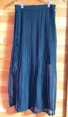 WEGO ロング プリーツスカート シースルー 黒 ブラック Mサイズ