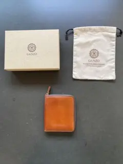 【新品未使用】GANZO コンパクトジップウォレット ネイビー 新品未使用 GANZO大阪店限定 コンパクトジップウォレット
